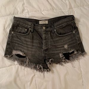 Free people black jean shorts